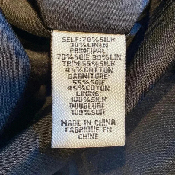 Women’s Empire Halter Dress Small S Black Silk Pockets Midi  Dress Embroidered - Picture 9 of 11